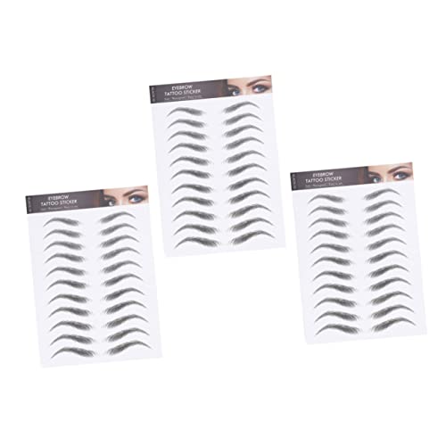 BESTYASH 3 Blätter Wasserfeste Imitation Augenbrauen Sticker für Natürlich Volle Form Einfach Anzubringen Hautschonend Langlebig für Schnelles Augenbrauen make up Kleber oder Farbeinsatz von BESTYASH