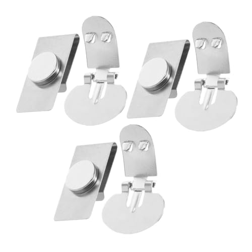 BESTYASH 3 Paare Magnetische Krawattenklammer für Herren Unsichtbarer Knitterfreier Krawattenhalter Magnetische Klammern für Business Hochzeit und Formelle Anlässe von BESTYASH