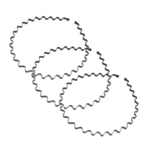 BESTYASH 3 STÜCKE Unisex Sport Stirnband aus Langlebigem Metall Wellenförmig Gewellter Haarreif Schwarz Federleichte Bequeme Kopfbedeckung für Herren und Damen Modisches Haarband Ornament von BESTYASH
