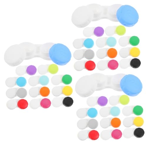 BESTYASH 3 Sätze Kontaktlinsenbehälter Reiseobjektiv Klarer Fall Kontakte Objektivorganisator Auge Reisen Reise-kontaktlinsenhalter Bezaubernder Objektiv-Organizer Plastik 12 Stück * 3 von BESTYASH