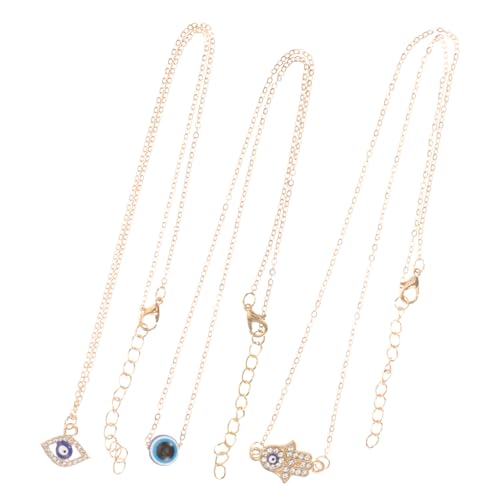 BESTYASH 3 Stck. Blaue Evil Eye Halskette mit Anhänger Modischer Schmuck für Damen Langlebiges Material Hautfreundlich Schützendes Design Vielseitig Kombinierbar Stilvolles Accessoire von BESTYASH