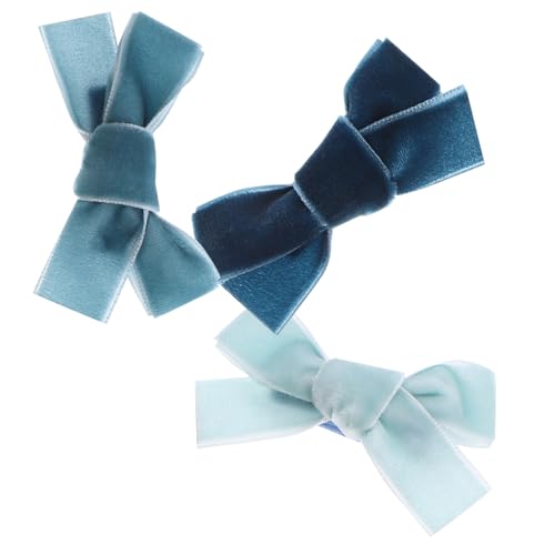 BESTYASH 3 Stck. Schleife Haarnadel Bögen Bogen Clips süß Mädchen Haarzubehör Haarspange mit kleiner Schleife Haarschleifen für kleine Mädchen Barrette Haarklammern Zinklegierung Blau von BESTYASH