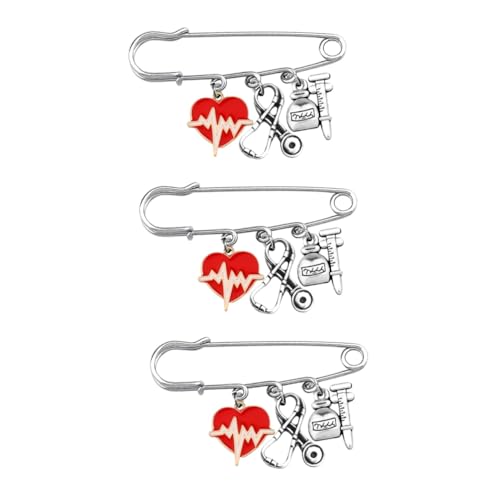 BESTYASH 3 Stück Arzt Krankenschwester Brosche Boutonniere Anstecknadeln Damenbroschen Und Anstecknadel Krankenschwester Anstecknadel Anstecknadel Jeans Anstecknadel von BESTYASH