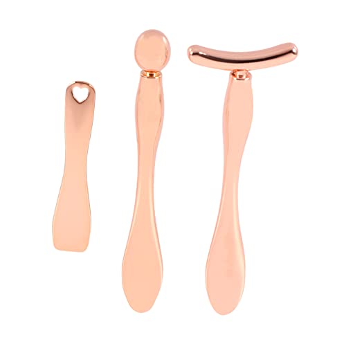 BESTYASH 3stücke Teilige Augenmassage-löffel Aus Metall Für Augencreme- Und Gesichtscreme-schaufel Make-up-tools Für Professionelle Hause Nutzung von BESTYASH
