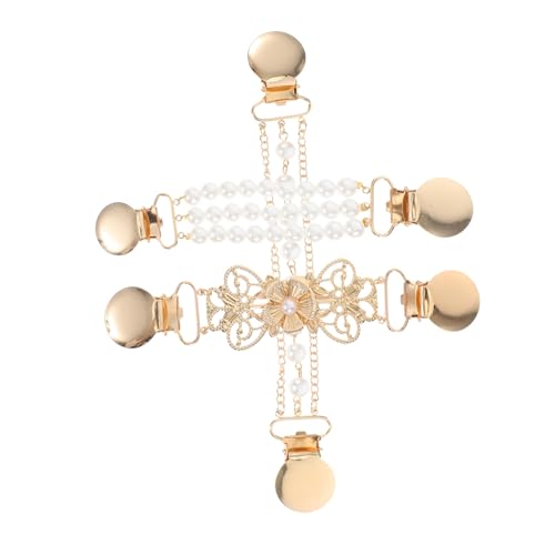 BESTYASH 3 Stück Cardigan Collar Clips mit Falschen Perlen Vintage Brooches für Pullover Kleider Schals Langlebige und Perlen Accessoires Vielseitig Einsetzbar für von BESTYASH