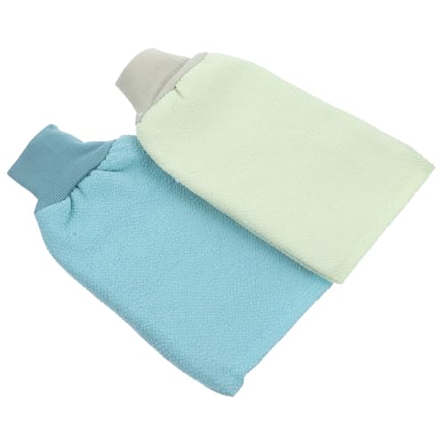 BESTYASH 3 Stück Exfolierende Badehandschuhe Doppelseitige Körperpeeling für Männer und Sanfte Hautreinigung für Bad und Spa Fördert die Durchblutung von BESTYASH