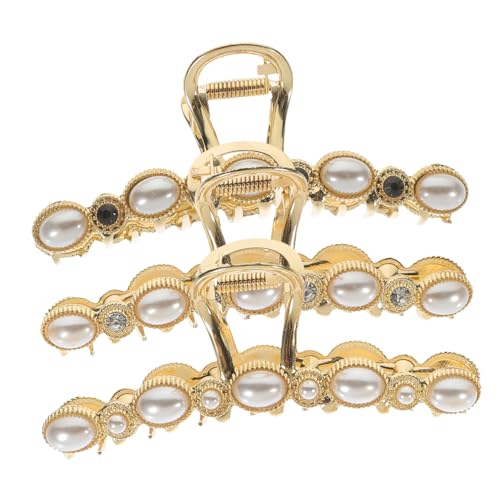 BESTYASH 3stücke Perlen Haarspange Für Damen Große Haarspangen Mit Perlen Für Langes Haar Haarklammern Für Dünnes Haar Einzigartiger Haarschmuck Für Alltag Und Partys von BESTYASH