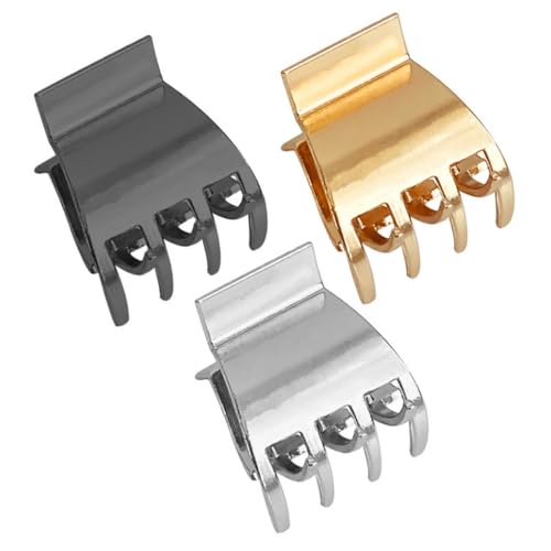 BESTYASH 3 Stück Haarklammern für Kleine Metall Haarclips Gold Silber und Haarspangen für und Mädchen von BESTYASH