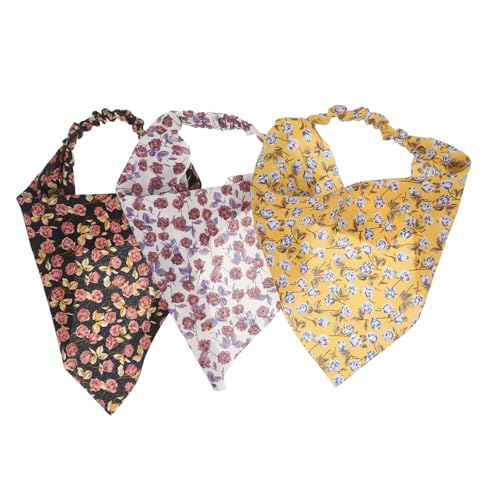 BESTYASH 3stücke Elastische Floral Bandanas Für Damen Haarbandana Aus Vielseitiges Accessoire Als Stirnband Oder Haarschal Femininer Look Für Alltagskleidung von BESTYASH