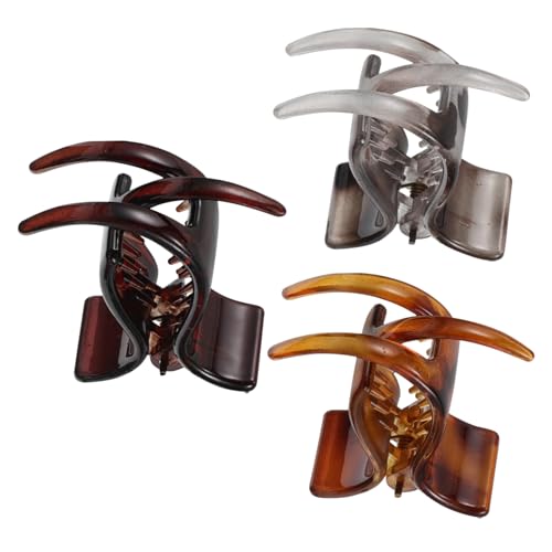 BESTYASH 3stücke Haarklammern Für Hohe Dekorative Haarklammern Für Frauen Mit Dickem Langem Haar Rutschfeste Frisurenhilfe Für Dutt Und Halbe Hochsteckfrisuren Glänzendes Braun-leopard von BESTYASH