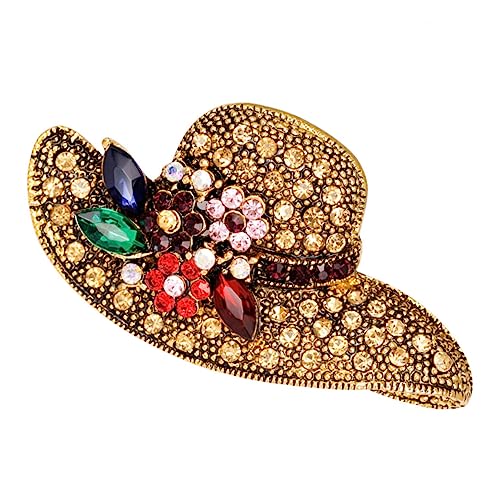 BESTYASH 3stücke Elegante Brosche Hutform Mit Strass Für Damen Vintage-anstecknadel Für Schals Pullover Und Anzüge Accessoire Für Hochzeiten Und Feiertage von BESTYASH