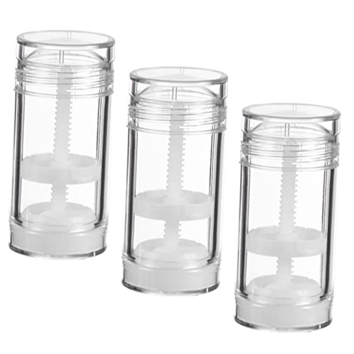 BESTYASH 3 Stück Lippenstift Röhren Nachfüllbare Lip Balm Tube Lip Gloss Halter Leerer Behälter für Kosmetik und Pflegeprodukte Transparent von BESTYASH