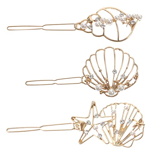BESTYASH 3 Stück Metall Perlen Haarklammern mit Design für Damen Haarspangen für Hochzeiten Partys und Täglichen Gebrauch für Haartypen von BESTYASH