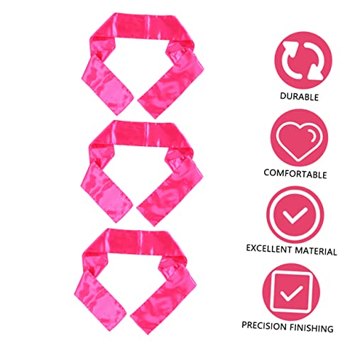 BESTYASH 3 Stück Perückenkopfschmuck gefälschtes Haarstirnband Spitze-Front-Perücke flechten Haarzubehör Perücke Haarband Haarwickel Seidenimitat aus Satin Rosy von BESTYASH