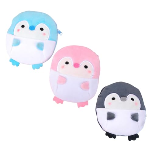 BESTYASH 3stücke Cartoon-münztasche Aus Plüsch Kleine Aufbewahrungstasche Wechselgeldbörse Für Lippenstift Bargeld Schlüssel Und von BESTYASH