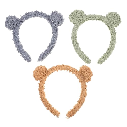 BESTYASH 3stücke Tierohren Stirnband Aus Plüsch Für Damen Mädchen Mit Flauschigen Ohren Haaraccessoire Für Halloween Cosplay Und Partys von BESTYASH