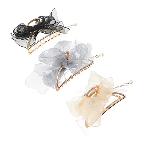 BESTYASH 3stücke Teiliges Metall Haarklammern Mit Schleifen Mode Haarschmuck Für Frauen Für Jeden Anlass Geeignet Starke Haltbarkeit Und Sanftes Haarstyling von BESTYASH