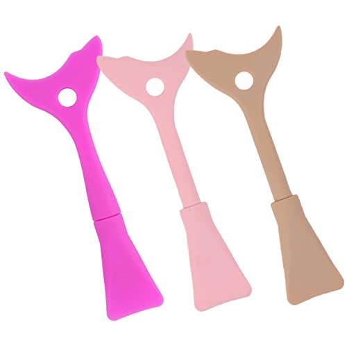 BESTYASH 3 Stück Silikon Wimpern Schutzpads Eyeliner Hilfswerkzeug für Makelloses Augen Make Up für Anfänger und Profis Rosa Rot und Braun von BESTYASH