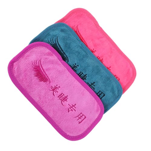 BESTYASH 3stücke Stoff-frontpolster Für Wimpernverlängerungen Weiche Und Bequeme Gesichtstücher Für Make-up-entfernung Und Beauty-anwendungen Rosa Und Weiß von BESTYASH