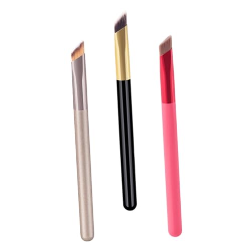 BESTYASH 3 Stück Teiliges Augenbrauen Pinselset Schräger Lidschatten und Eyeliner Pinsel Langlebig Vielseitig für Augen und Augenbrauen Make Up Geeignet für Damen Praktische Kosmetikpinsel von BESTYASH