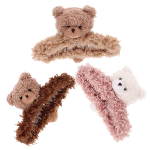 BESTYASH 3 Stück Teiliges Flauschige Haarspangen mit Cartoon Design Große Haarklammern für Dünnes und Dickes Haar Süße Accessoires für Damen für Besondere Anlässe von BESTYASH