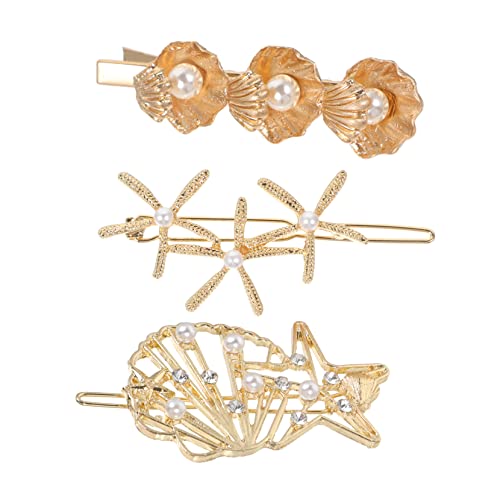 BESTYASH 3 Stück Teiliges Metall Haarspangen mit Perlen für Damen Haarschmuck für Besondere Anlässe Langlebige Haaraccessoires für Hochzeiten und Partys Elegant und Vielseitig Kombinierbar von BESTYASH