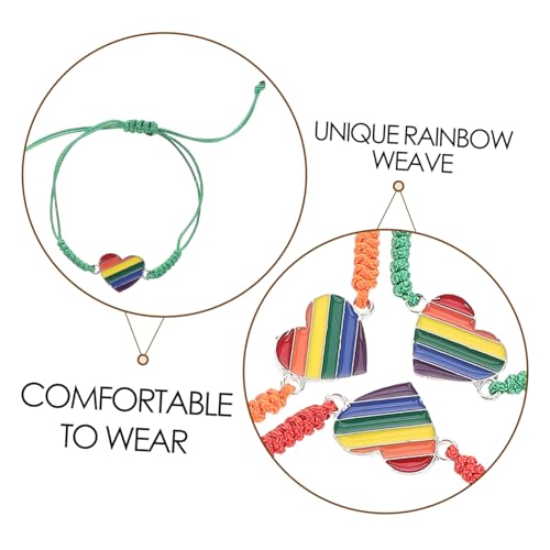 BESTYASH 3 Stück Teiliges Verstellbares Regenbogenarmband mit Herzmotiv Handgefertigt Lgbtq Pride Freundschaftsarmband Farbenfrohes Kreatives Schmuckstück für Alltag und Besondere Anlässe BESTYASH 3 Stück Teiliges Verstellbares Regenbogenarmband mit Herzmotiv Handgefertigt Lgbtq Pride Freundschaftsarmband Farbenfrohes Kreatives Schmuckstück für Alltag und Besondere Anlässe von BESTYASH