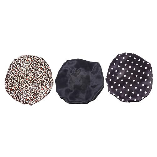 BESTYASH 3stücke Schlafhaube Aus Satin Für Junge Mädchen Und Bruchfest Als Badehaube Oder Duschhaube Praktisch Für Familienreisen Schutz Der Frisur von BESTYASH