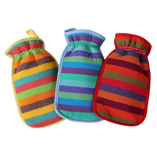 BESTYASH 3 Stück badetuch handschuhe handtücher Waschlappen zum Waschen des Gesichts Peeling for Face Duschbürste zum Reinigen Badehandschuhe Waschlappen Körperbürste Rayon von BESTYASH