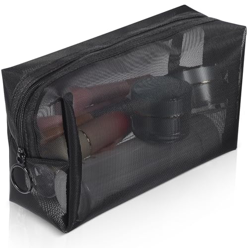 BESTYASH 3stücke Netz-Kosmetiktasche Mit Reißverschluss Mesh Make-up Tasche Für Reise Netztasche Zum Aufbewahren Von Hautpflegeprodukten Kosmetik Organizer Für Damen von BESTYASH
