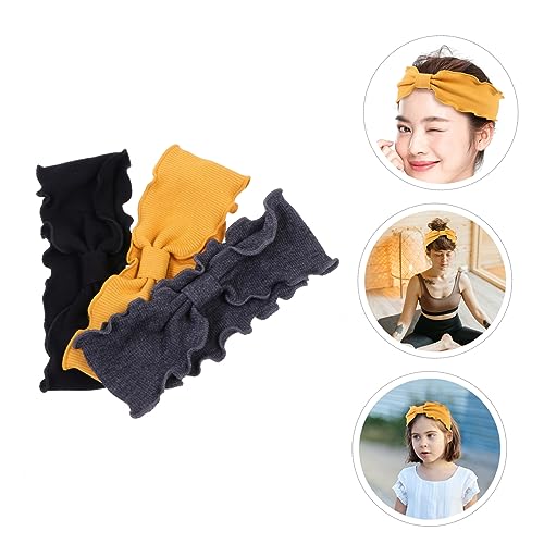BESTYASH 3 Teiliges Yoga Haarband Mit Schleife Haarband Für Mädchen Workout Geknotet Unterstützende Sportliche Stirnbänder Farbiges Blumen Stirnband Haarbänder von BESTYASH