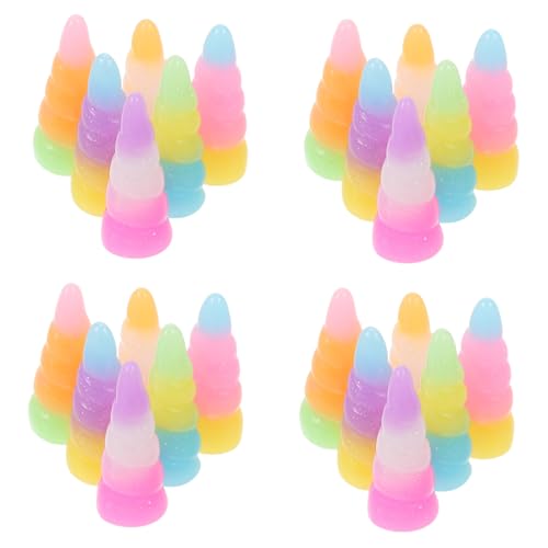 BESTYASH 30stücke Einhorn Stirnband Aus Kunstharz Für Mädchen Spiralhorn-design Haarspangen Kopfbedeckung Diy Bastelbedarf Accessoires Für Karneval Cosplay Und Party von BESTYASH