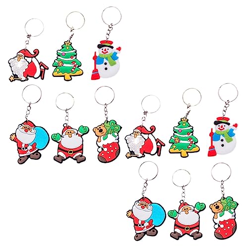 BESTYASH 36stücke Weihnachts-schlüsselanhänger Aus Cartoon Santa Schlüsselringe Für Weihnachtsdekoration Geschenkideen Und Backpack Accessoires von BESTYASH