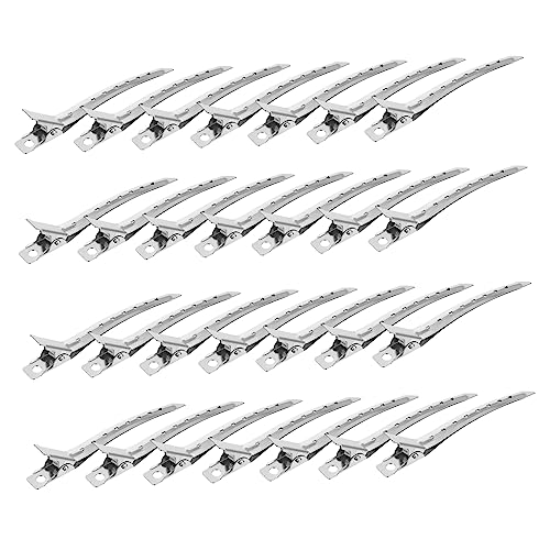 BESTYASH 36stücke Edelstahl Haarspangen Enge Clips Haarnadel Entenschnabel Friseur-clip Für Frauen Haarspangen Silber von BESTYASH