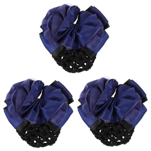 BESTYASH 3St Damen-Dutt-Haarnetz Haarknoten Clip Gehäkeltes Netz-Haarnetz Clip für Haare Mesh-Haarnetz Mädchen Haar haarschmuck Frauen Haarknoten Netz Haarknotennetz Stoff von BESTYASH