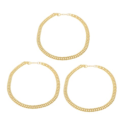 BESTYASH 3stücke Teiliges Shining Hip-hop Für Jungen Stylische Punk Kette Party Schmuck Accessoires Nickelfrei Und Gesundheitlich Unbedenklich von BESTYASH