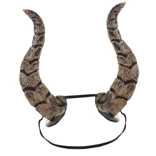 BESTYASH 3st Horn-stirnband Für Cosplay Osterdeko Horn Stirnband Halloween-haarreifen Weiße Hörner Nieten Dämonenhörner Cosplay Kostüm Hörner Halloween-horn Halloween-maskerade Nase Gesicht von BESTYASH