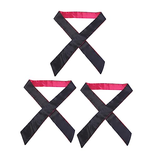 BESTYASH 3stücke Satin Stirnbänder Für Hochzeitskleider Als Brautgürtel Oder Satin-augenabdeckung Verwendbar -haarband Oder -schal Tragbar von BESTYASH