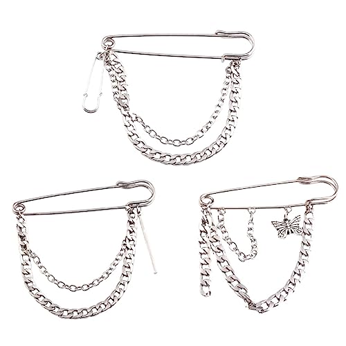 BESTYASH 3stücke Stilvolle Brosche Anstecknadel Kreative Brosche Vintage Ketten Anstecknadel Für Kleidung Revers Pin Dekoration von BESTYASH