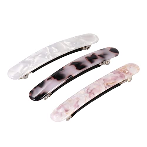 BESTYASH 3stücke Teiliges Acetat-haarspangen Frauen Stilvolle Haarclips in Kuhweiß Elfenbeinweiß Und Rutschfeste Haarklammern Für Hochsteckfrisuren Hochzeit Und Partys von BESTYASH