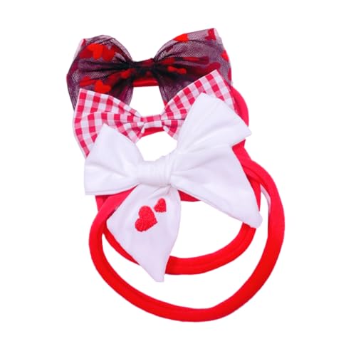 BESTYASH 3stücke Teiliges Rotes Haarband Mit Herzen Für Mädchen Elegante Haaraccessoires Für Valentinstag Sanft Und Sicher Für Empfindliche Babyhaut Geschenkidee Für Kleine von BESTYASH