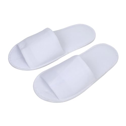 BESTYASH 4 Paare Einweg Herren Faltbare Hotelslipper Weiß Reise Einmal Hausschuhe Atmungsaktiv Leicht Komfortabel Schutz Rutschfest Für Hotel Spa Gäste Zuhause von BESTYASH