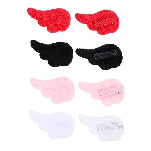 BESTYASH 4paare Flügel Haarspangen Aus Plüsch Für Mädchen Junge Mädchen Haarnadeln in Verschiedenen Farben Kopfschmuck Für Kleines Geeignet Für Alltag Halloween Und Weihnachten von BESTYASH