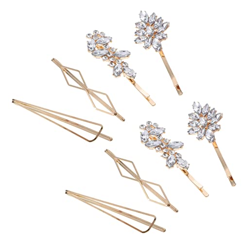 BESTYASH 4 Paare Strass Haarnadeln Set Glänzende Bobby Pins Haarspangen für Damen Braut und Mädchen Schmuck für Hochzeit Party und Alltag Teilig Vielseitig Kombinierbar von BESTYASH