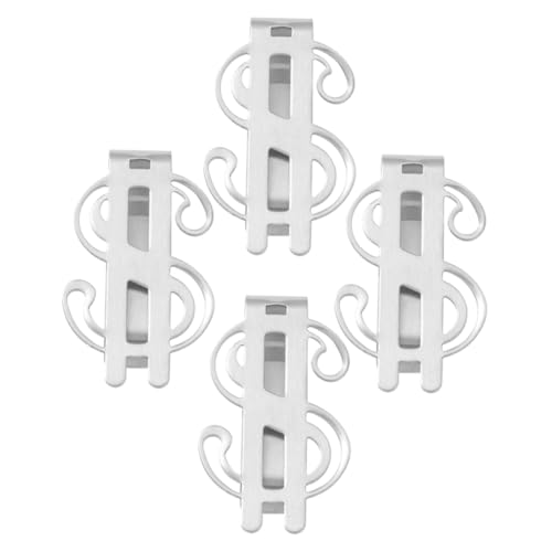 BESTYASH Edelstahl Geldklammern 4 Stück Dünne Geldscheinklammer Für Bargeld Und Karten Rostfreier Geldclip Für Männer Und Frauen Minimalistisches Design Vielseitig Einsetzbar von BESTYASH