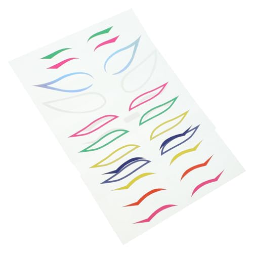 BESTYASH 4 Sätze Eyeliner Sticker Farbige Eyeliner Schablonen für Partys und Veranstaltungen Einfache Anwendung Hautfreundlich und Schmerzfrei für Make Up Looks Wenigen Sekunden von BESTYASH