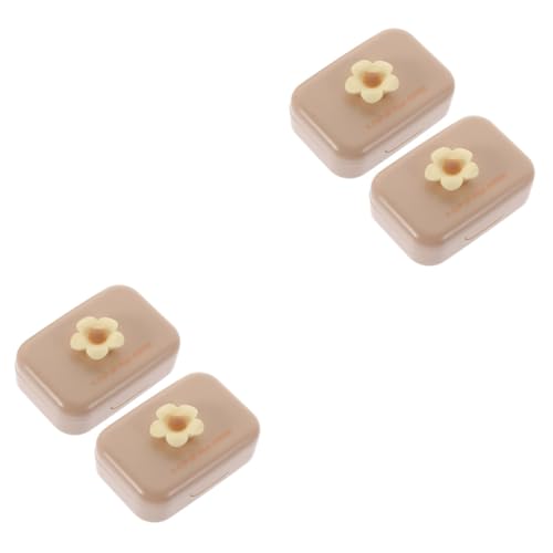 BESTYASH 4 Sätze Tragbare Kontaktlinsenbox Tragen Klein Brillenetui Taschenlinsenhalter Brille Fall Linsenetui Aufbewahrungstasche Für Brillen Augenlinsen-Organizer Fall Tragbar Pp von BESTYASH