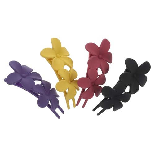 BESTYASH 4stücke Rutschfeste Blumen-haarklammern Dekorative Haarspangen Für Frauen Flache Haarklammern Mit Blumen-design Haarschmuck Zum Dekorieren Der Frisuren von BESTYASH