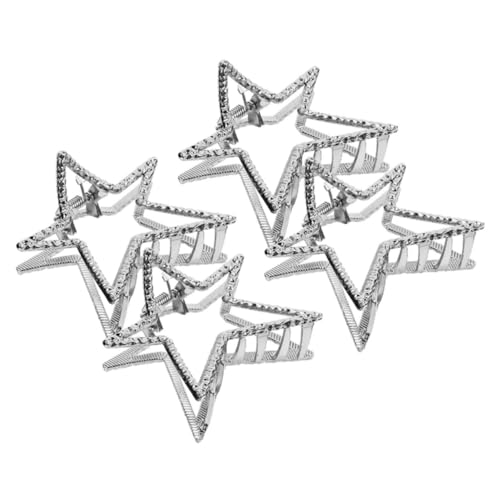 BESTYASH 4 Stck. Pentagramm-Haarnadel Klammern für Frauen Mini-Clips für Haare Klaue Sternhaarzubehör Mädchen stutzenhalter kleine Haarspange Sternförmige Haarspange Zinklegierung Silber BESTYASH 4 Stck. Pentagramm-Haarnadel Klammern für Frauen Mini-Clips für Haare Klaue Sternhaarzubehör Mädchen stutzenhalter kleine Haarspange Sternförmige Haarspange Zinklegierung Silber von BESTYASH