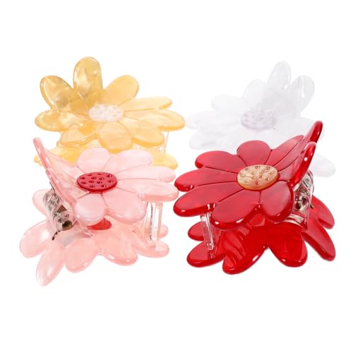 BESTYASH 4 Stück Blume Haarnadel haarklammer set haarspangen set Haarspangen Blumenform haarklammern für Frauen Mini-Haarspangen Klaue Blume Haarspange Haarklammern Clips Acryl von BESTYASH